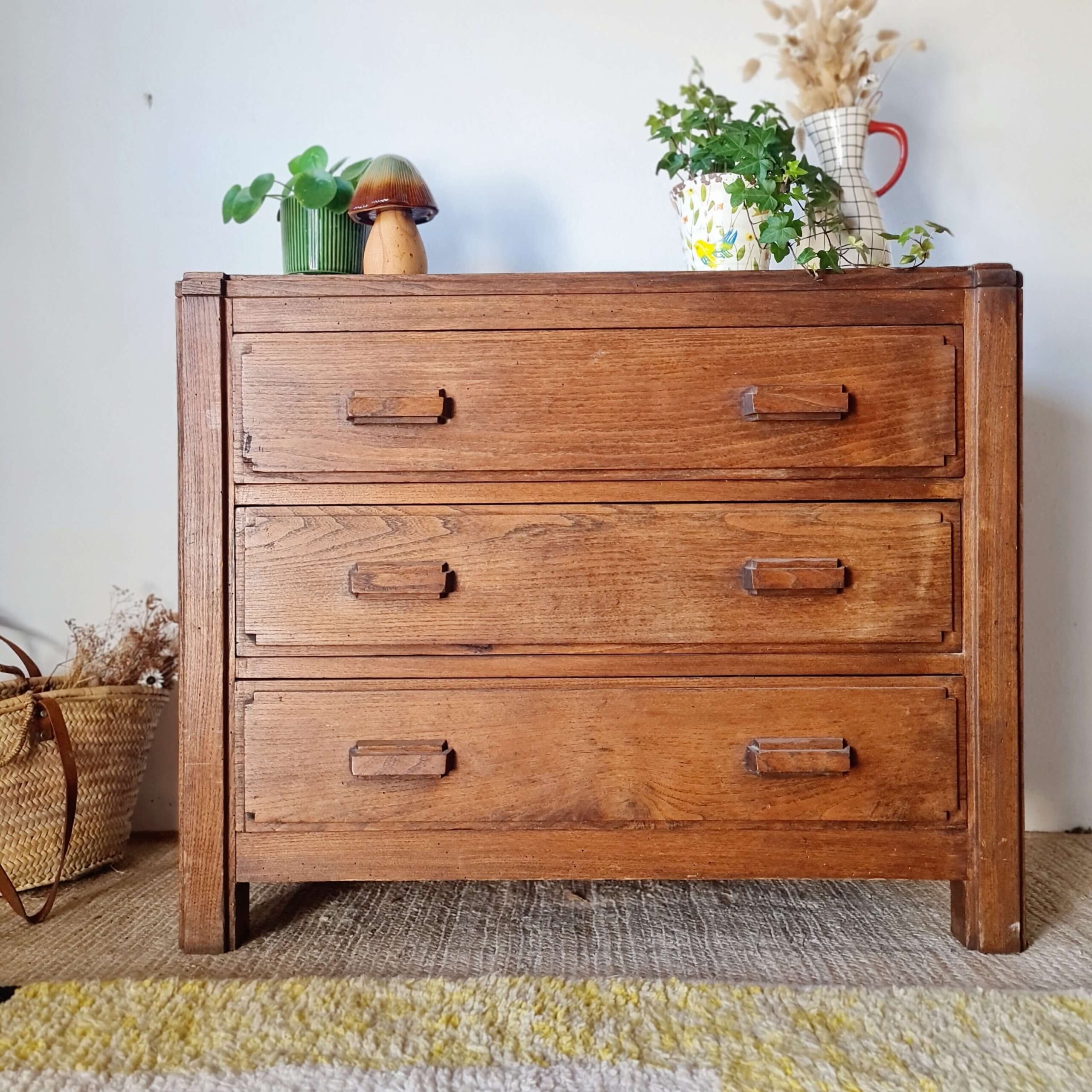 Commode Art Déco en chêne massif