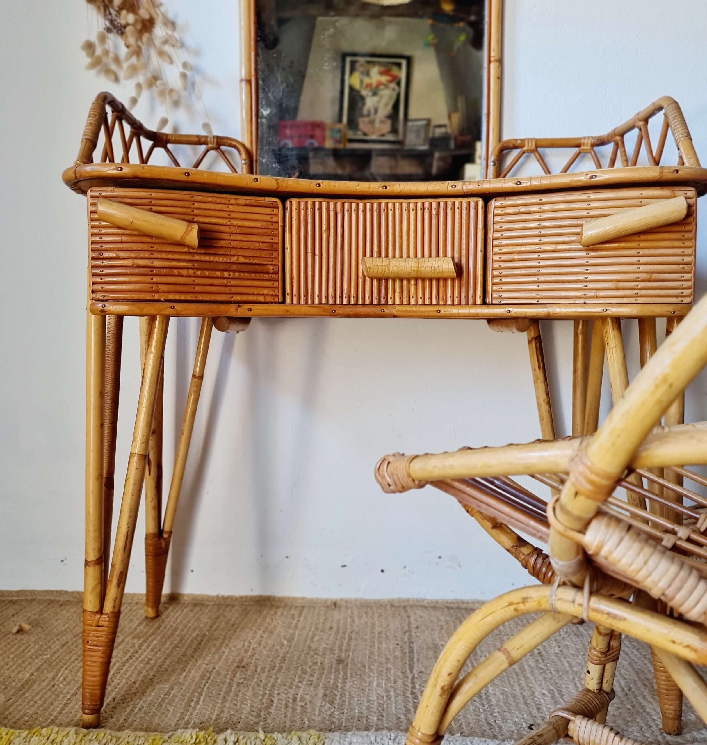 coiffeuse-rotin-miroir-integre-face-vintage-annee-60