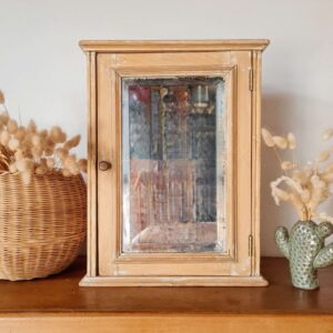 Armoire à pharmacie ancienne avec miroir biseauté