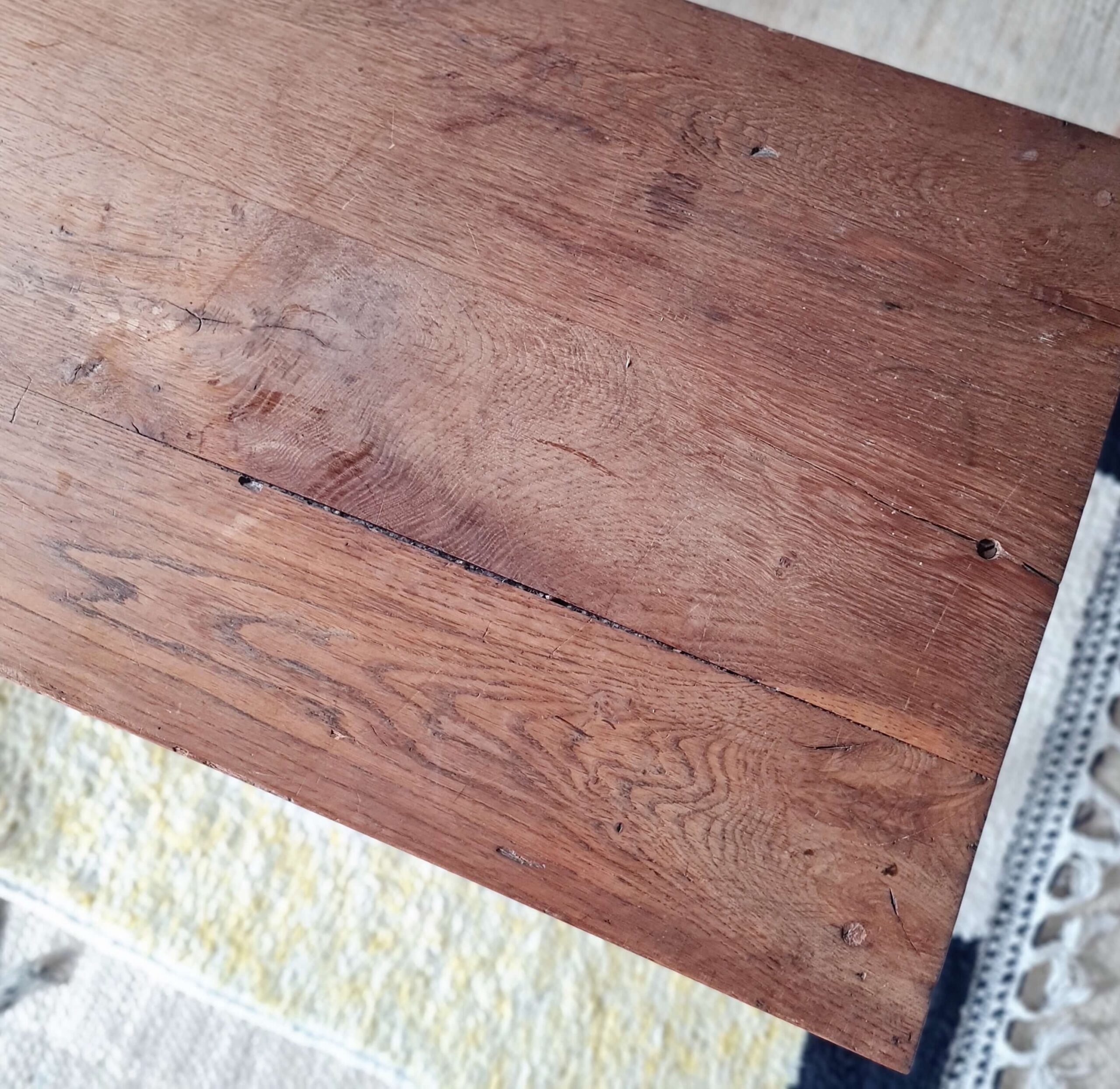 Table bois massif - bureau vintage avec tiroir – Image 6